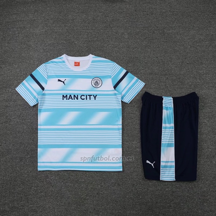 Chandal del Manchester City Manga Corta 2022 Azul - Pantalon Corto